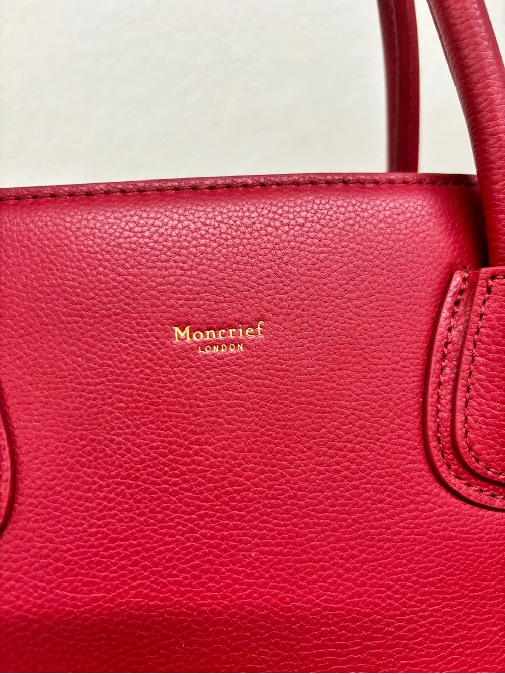 Moncrief London Brooke cherry Red Leather Tote